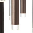 Pendelleuchte Eddy, braun, 180 x 55,3 cm, Metall Pendellampe, dimmbar