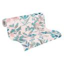 Papel pintado Floral con flores blanco colorido - Papel pintado no tejido estilo acuarela floral