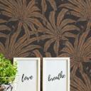 Papel pintado Selva claro brillante negro oro - papel pintado motivo con plantas