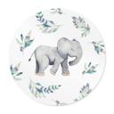 Póster Lindo bebé elefante entre ramas boho - Diseños ONU - Redondo