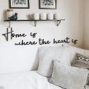 Letras acrílicas Home is where the heart is (6 piezas)
