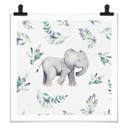 Plakat Sød babyelefant mellem boho-grene - UN Designs