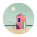 Póster casa bote salvavidas en la playa - Rivers - Redondo