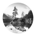 Póster Paisaje pintoresco con lago de montaña de aguas cristalinas - Hintersee - Redondo