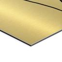 Geborsteld Alu-Dibond met goud-, zilver- & kopereffect - Line Art klaproos - Cats & Dotz