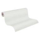 Papel pintado unitario con estructura textil horizontal gris blanco