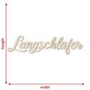 3D lettering late riser - decoración mural en madera de álamo