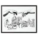 Póster Roma - Blanco y negro - Love your City