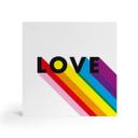 Træ dekoration blok LGBTQIA+ Love (15x15 cm)