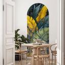 Wallsticker buet vægpanel Farverige palmeblade - Jaszke - smal