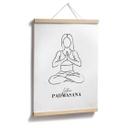 Plakat - Yoga Lotus - Line Art