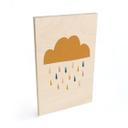 Cuadro de madera Lluvia feliz en colores pastel - Lisboa