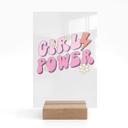 Bordstativ Girl Power retro bogstaver lilla