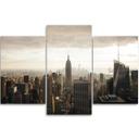 3 stykke lærredstryk, New York City Panorama