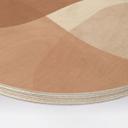 Cuadro de madera Boho formas acuarela en tonos marrones - Costa - Redondo