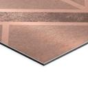 Geborsteld Alu-Dibond met goud-, zilver- & kopereffect - Art deco gouden geometrie - Fredriksson