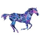 Sticker mural Polygone Galaxie Mustang