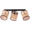 Spotbalken Toni, beige, 21 x 49 cm, Rattan Innenleuchte