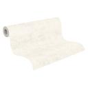 Papier peint non tissé floral - structure lin en gris & ton naturel