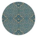 Vintage mandala billedvæg i turkis guld - Bloomery Decor - rund – print på aluminium (Alu-Dibond)