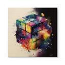 Cuadro de madera Heine - Cubo mágico - Cubo de Rubik - Cuadrado