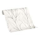Skovtapet hvid sort - non-woven tapet natur A.S. Création
