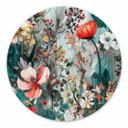 Vægcirkel Forårseng med blomster - Jaszke – print på aluminium (Alu-Dibond)