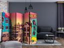 Screen rumdeler - Morgen i en by, 3-delt