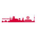 Muursticker München Skyline met Logo