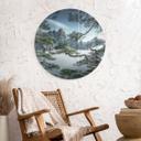 Glasbillede - Fyrreskov i Huang Shan-bjergene - NingYun Ye - Round