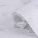 Papel pintado infantil globos aerostáticos gris blanco - globos y nubes -