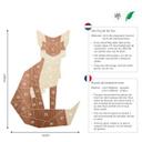 puzzle de madera 3D decorativo de animal zorro