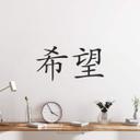 Wallsticker -  Kinesiske skrifttegn - Håb