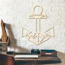Décoration en bois peuplier - Ancre origami