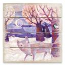 Cuadro de madera Blanz - Bosque de invierno - 40x41,5 cm