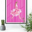 Póster Korenkova - Fashion Girl rosa