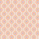 Retro look tapet med prikker beige orange - Ikke-vævet tapet med grafisk mønster - struktureret tapet med afskalning og klæbning