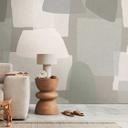 Abstrakt fototapet beige grå - designtapet med naturformer - Ikke-vævet tapet moderne
