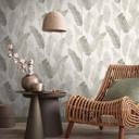 Papel pintado sala de estar papel pintado hojas beige blanco no tejido papel pintado selva palmeras 