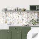 Salpicadero de cocina autoadhesivo Pradera de primavera con mariposas - UN Designs