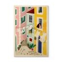 Cuadro de madera casas de verano ilustración - Tomljanovic