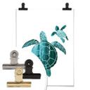 Póster Goed Blauw - Familia de tortugas