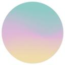 Vinilo decorativo Ombre - Cielo colorido pastel - Redondo