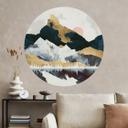 Vinilo decorativo Reflejo de un paisaje invernal - SpaceFrog Designs - Redondo