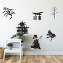 Asiatisk tema wallsticker