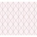Designdschungel af Laura N. Fleecetapet Geometrisk, metallic, rosa