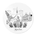 Póster Múnich - Blanco y negro - Redondo -Love your City