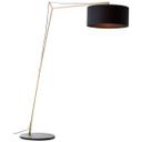 Bogenstandleuchte Alisa, gold, 192,5 x 160 cm, Textil Lampe