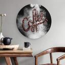 Tableau sur alu-Dibond rond Belenko - odeur de café