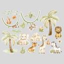 Wallsticker | wallsticker til børn - Søde dyr under palmer - Oliver Robins - 50x70 cm